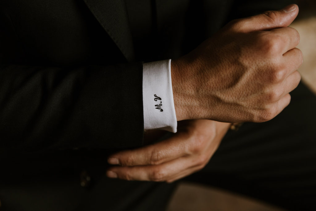 dress shirt and cufflinks