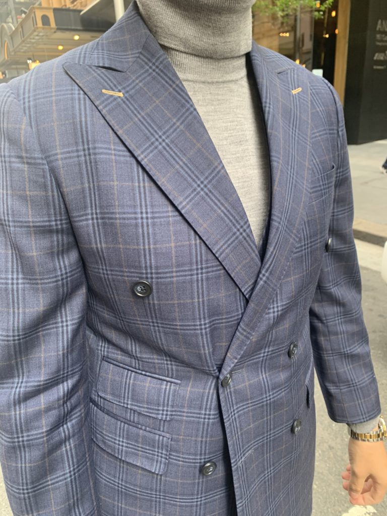 double-breasted suit jacket