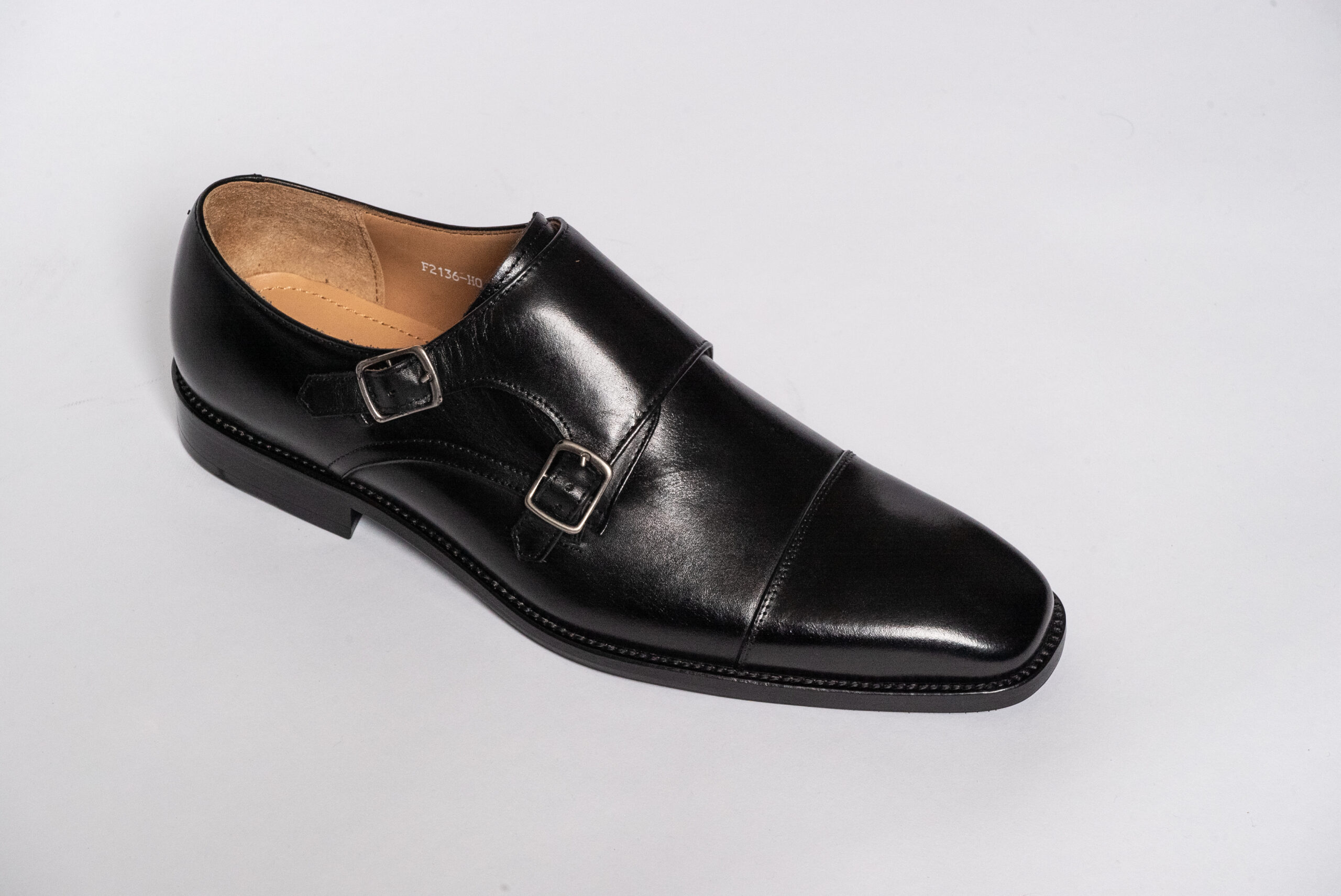 BLACK MONK STRAP SHOES - Woolcott St