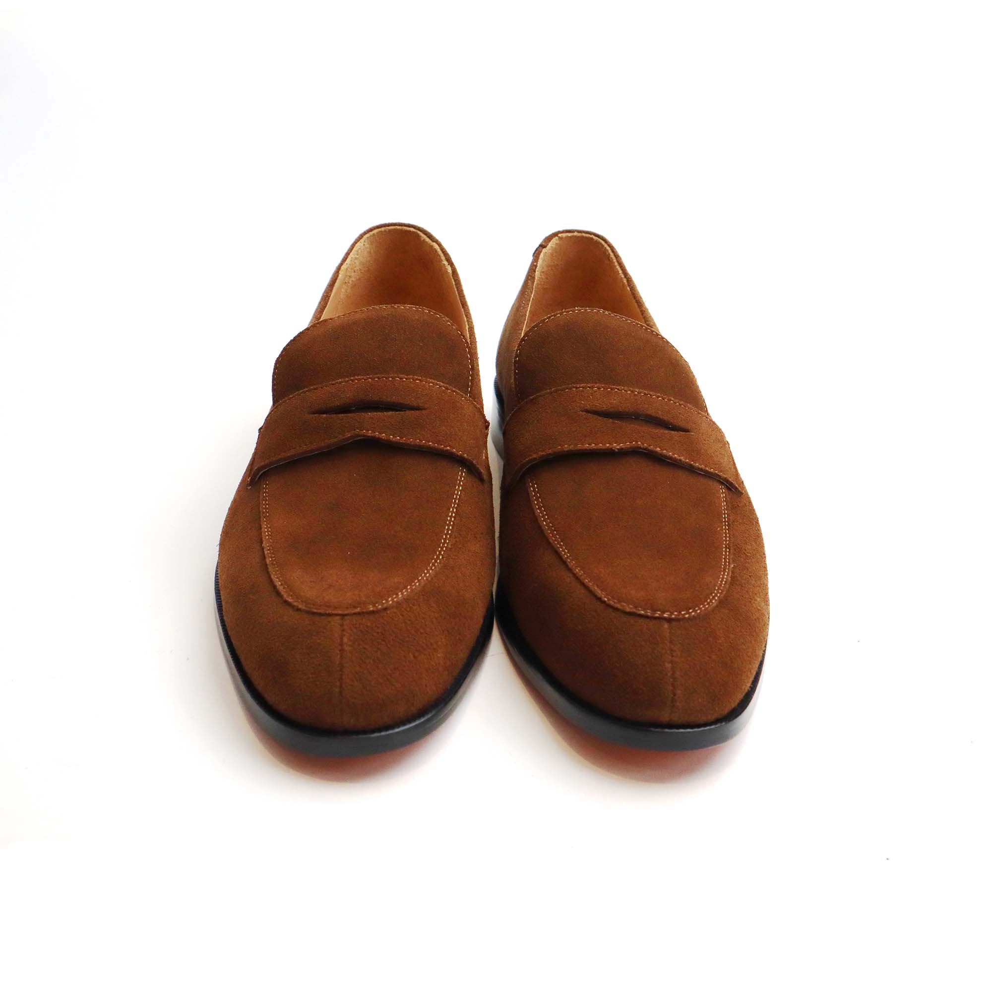 COFFEE SUEDE LOAFERS - Woolcott St