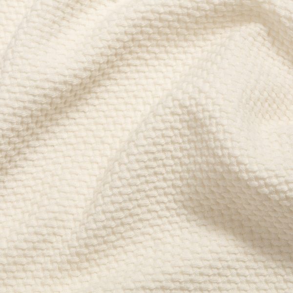 Cotton Cashmere-Blend Waffle Tee Ivory - Image 4