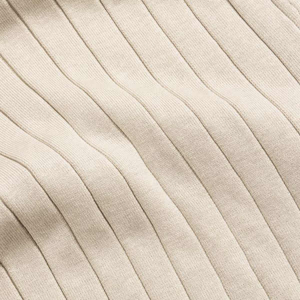 Cotton Silk-Blend Ribbed Polo Sand - Image 4