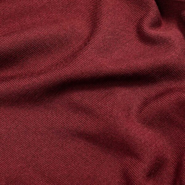 Merino Wool Long Sleeve Polo Shirt Shiraz - Image 4