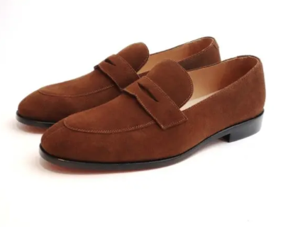 COFFEE SUEDE LOAFERS